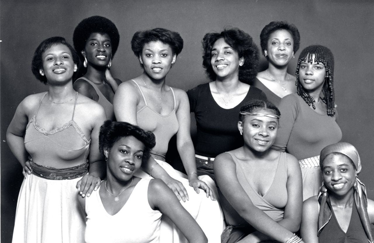 Yvonne M. Singh (C’82) directed Ntozake Shange’s For Colored Girls Who Have Considered Suicide/When the Rainbow is Enuf as a fine arts (theater concentration) honors thesis with the newly founded Black Theater Ensemble. The cast included, front row, left to right: Brenda Wright Porter, Tracey Lowe, Angela Prudhomme. Second row, left to right: Susan L. West, Debra Regan, Yvonne M. Singh, Lorette Lee. Third row, left to right: Jackie Copeland, Collette Free.